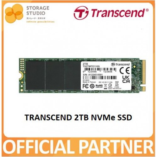 TRANSCEND 110S NVMe PCIe Internal SSD 2TB. TS2TMTE110S Singapore Local 5 Years Warranty **TRANSCEND OFFICIAL PARTNER**
